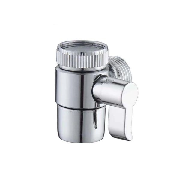 Faucet Adapter Kitchen Sink Diverter Valve Faucet Connector for Bathroom Mixer Shower, brass material, M22/M24 Thread Compatibility, Chrome Finish
