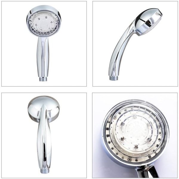 7 Colors LED Shower Head, Multicolor, Universal Fit, with strong thermal material, pressure-boosted flow, universal compatibility