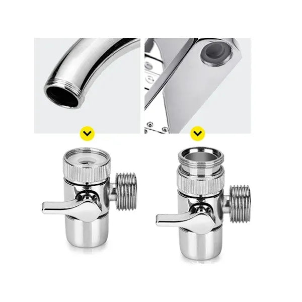 Shower Hose with Nozzle for Washbasin and Sink, Plastic Handheld Sprayer Hose, Universal Compatibility, Chrome Finish