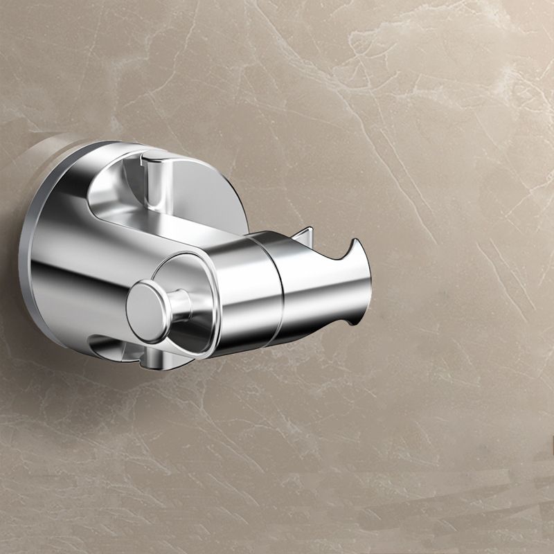 Adjustable Shower Head Holder with Suction Cup, ABS material, comfortable shower coverage, bathroom upgrade use, Silver Finish
