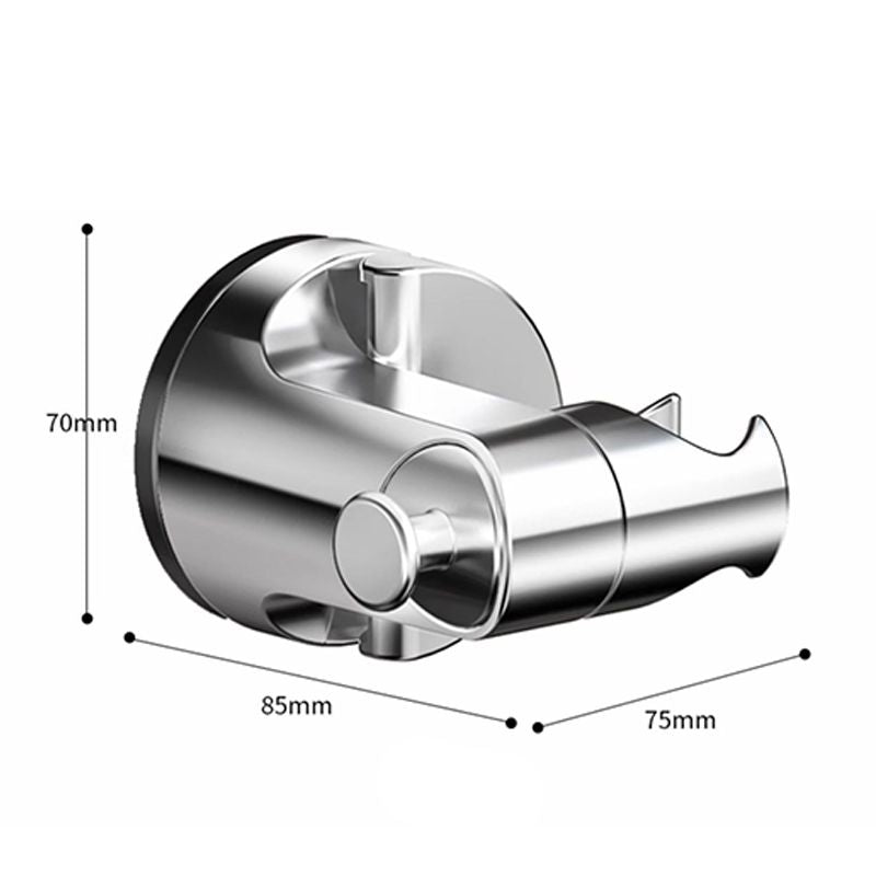 Adjustable Shower Head Holder with Suction Cup, ABS material, comfortable shower coverage, bathroom upgrade use, Silver Finish