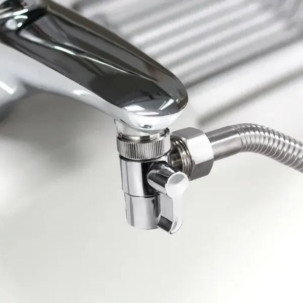 Shower diverter, M22/M24 Thread, premium alloy replacement valve, spray control, brass construction, Chrome Finish