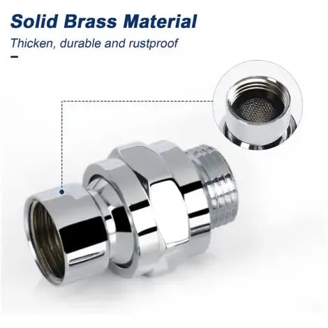 Adjustable Brass Swivel Ball Joint, Shower Connection Swivel Ball Joint, Shower Ball Joint Adapter, Grey/Platinum Finish Options