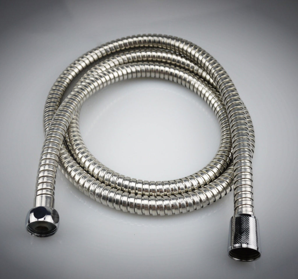 Stainless Steel Shower Hose, 2.5 m Length, EPDM Inner Hose, Flexible Bathroom Connection, pressure-boosted flow, Silver Finish