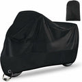 Replacement Waterproof motorcycle cover xxl black for scooter bike protection against dust snow rain wind uv., Made of Fabric, Silver Color