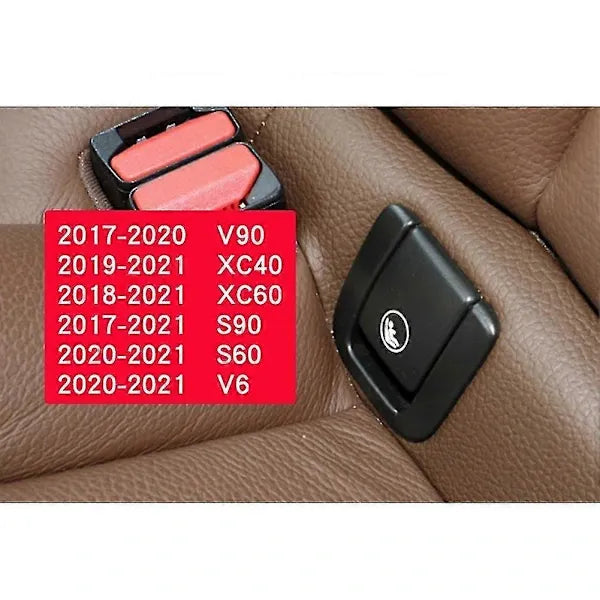 Replacement Bil Bakre Krok Isofix Skydd För V60 V90 Xc40 Xc60 S60 S90 - 2x Svart Barnsäkerhet, Made of Abs, Black Color