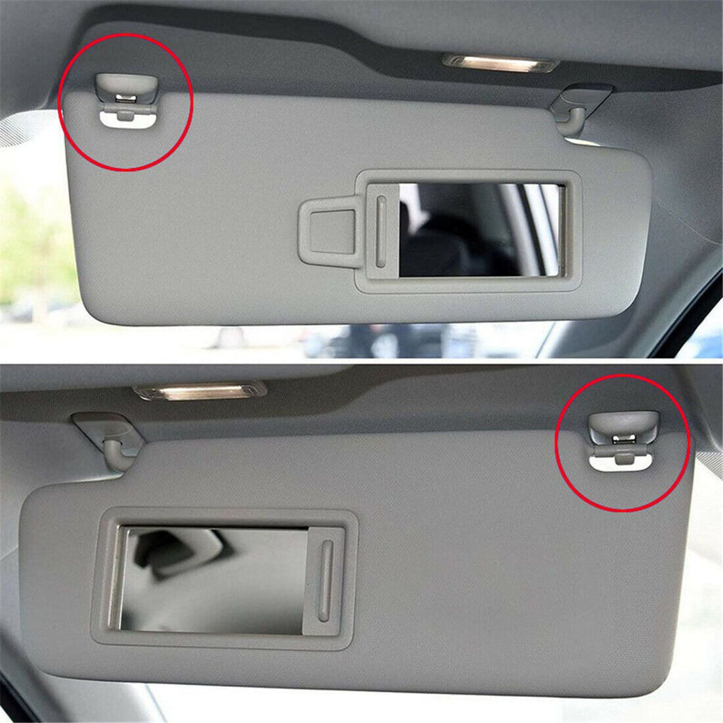 High Performance 2x Sun Visor Clip Hook Mount Holder compatible with Audi A1 A3 A4 A5 Q3 Q5 B6 B7 B8, Made of Plastic