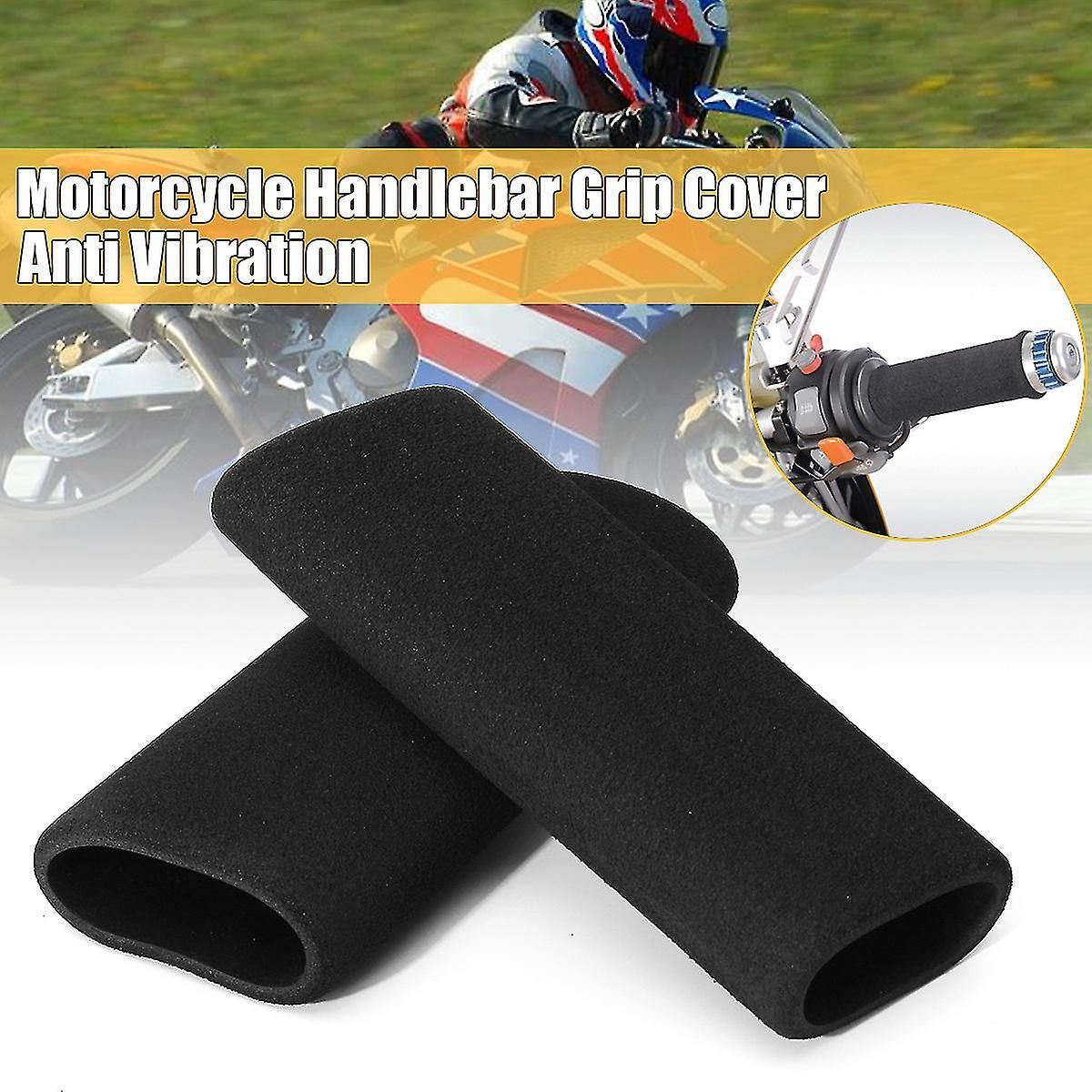 Replacement 2-pack motorcycle anti-vibration handle covers Inner diameter: 31mm (applicable range: 3.17-3.68 cm) Comfort foam non-slip for all handles