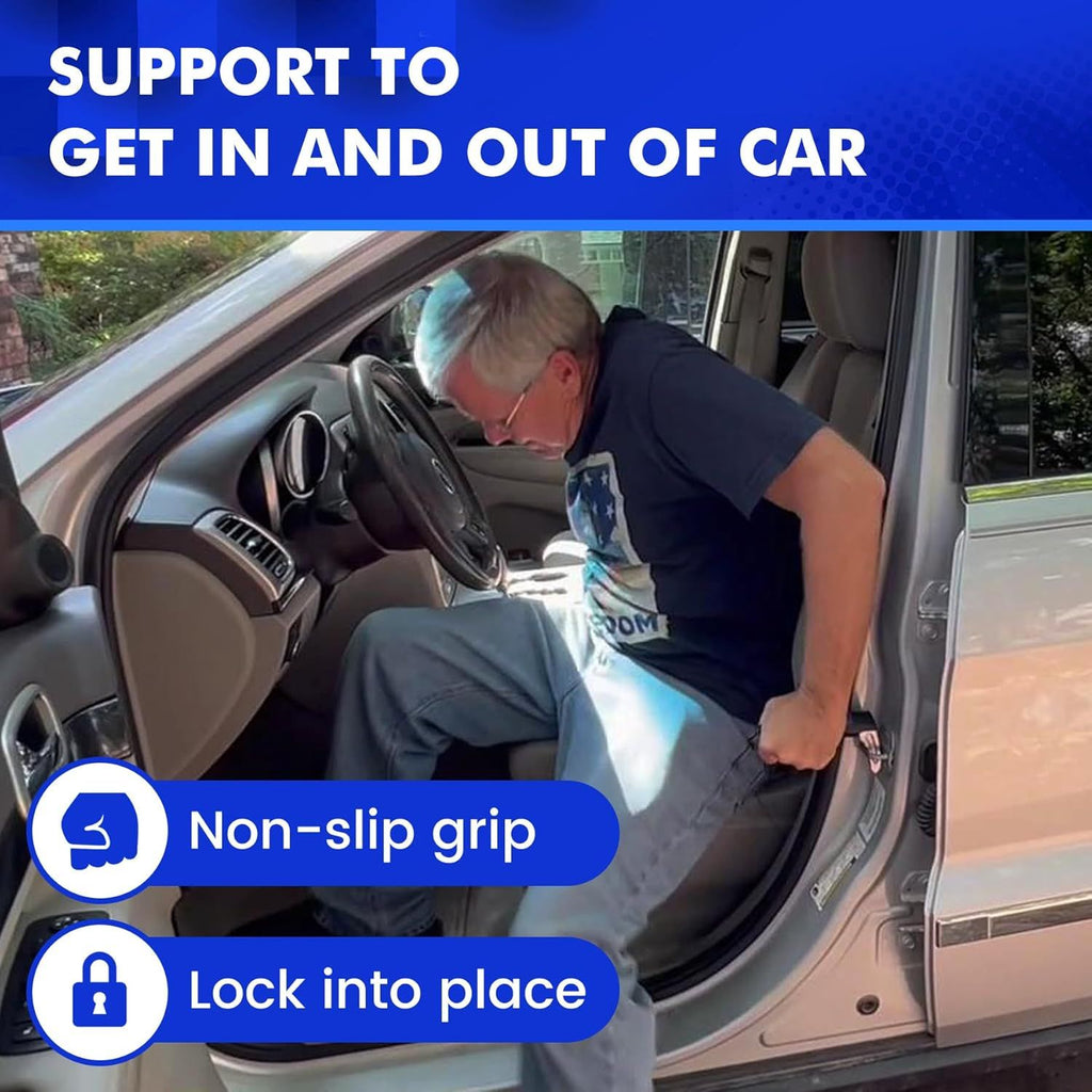 Compatible 2pcs Car Door Handle Assistance for Elderly: Vehicle Support Auto Grab Cane for Getting In and Out of Window Breaker