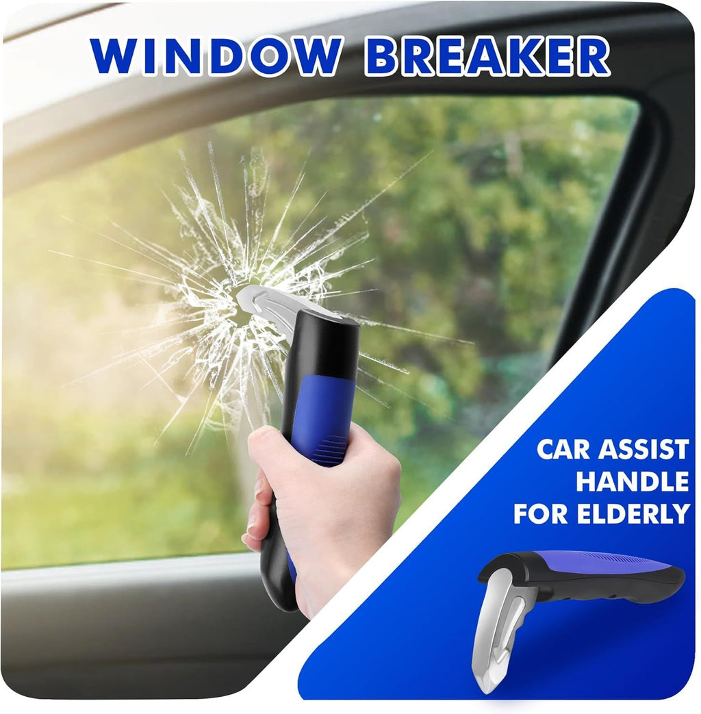 Compatible 2pcs Car Door Handle Assistance for Elderly: Vehicle Support Auto Grab Cane for Getting In and Out of Window Breaker