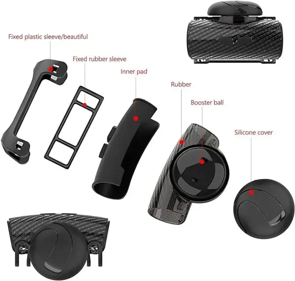 Compatible Universal Steering Wheel Knob Car Control Handle for Cars Boats Black - Perfet_MGF, Easy to Use, Good Performance