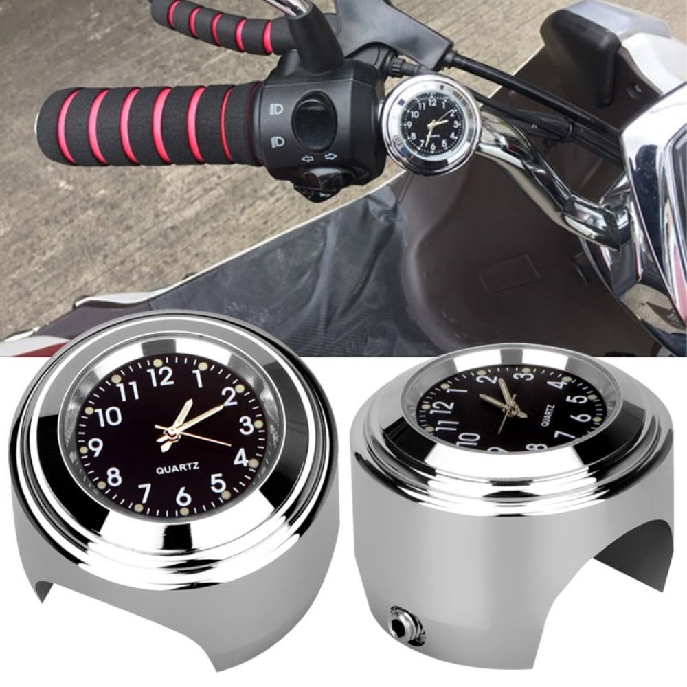 Durable High Quality Analog watch for motorbikes, mopeds and bicycles, Made of Aluminum, Black Color, Perfect Fit