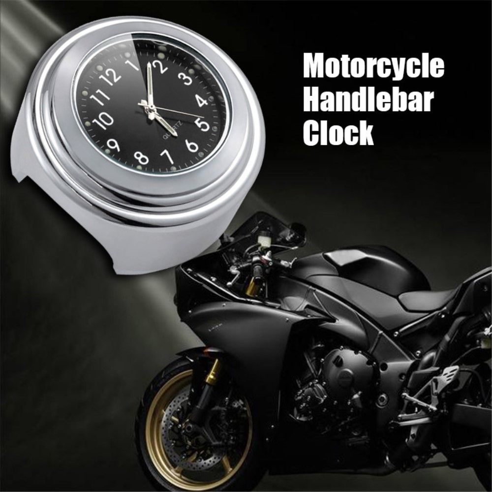 Durable High Quality Analog watch for motorbikes, mopeds and bicycles, Made of Aluminum, Black Color, Perfect Fit