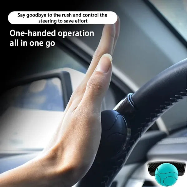 Car Steering Wheel Knob, Adjustable Universal Fit Non-Slip Spinner Booster, Car Accessories Easy Installation No Tools Required (Black)【PL】