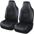 TS-Classique Universal Front Seat Covers Replacement for  Car, Car Seat Covers Front, Blue, Made of Leather, Gray Color