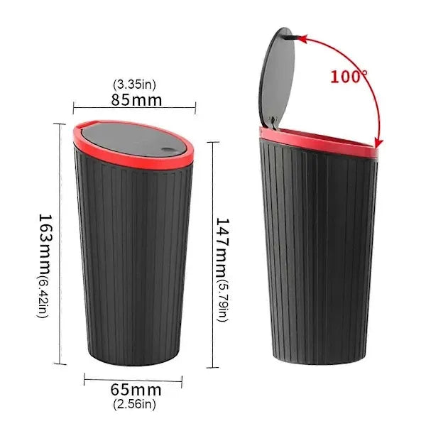 Pressure Type Car Trash Can with Lid, Waterproof Inner Container Replacement for  Car Cup Holder, Multifunctional Car, Made of Plastic