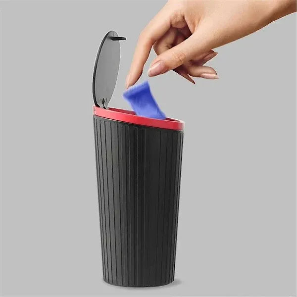 Pressure Type Car Trash Can with Lid, Waterproof Inner Container Replacement for  Car Cup Holder, Multifunctional Car, Made of Plastic
