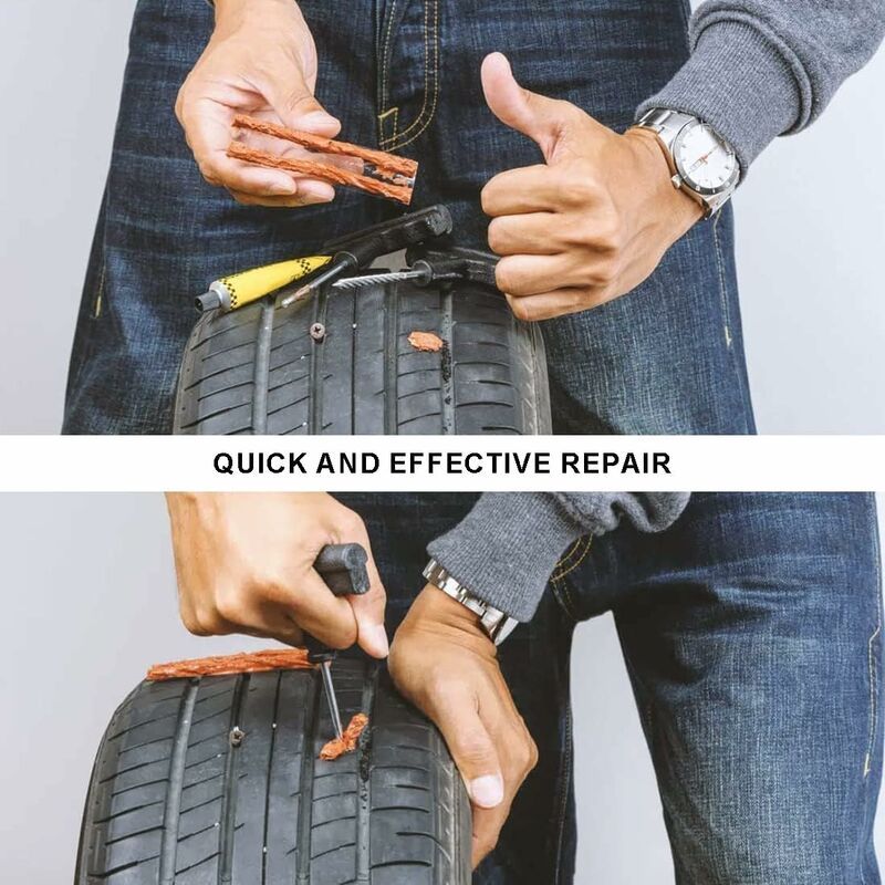 Premium Replacement 30Pcs Tire Repair Strips Car Tire Repair Tubeless Tire Repair Wick Tire Repair, Made of Rubber