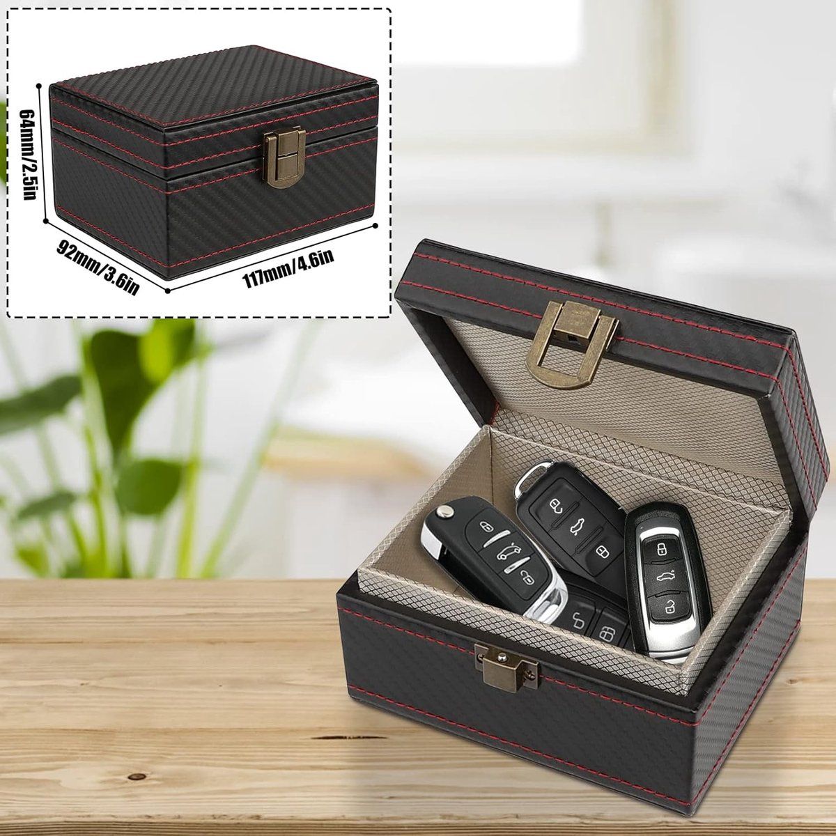 Replacement Car Key RFID Anti-Theft - Protective Cover Box Safe Faraday, Easy to Use, Good Performance, Universal Fit