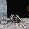 Long Lasting Premium Electric Mini Turbo Turbo Keychain Spinning Turbine Key Multicolor one size, Made of Metal