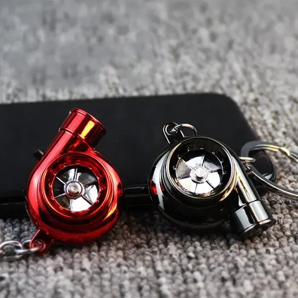Long Lasting Premium Electric Mini Turbo Turbo Keychain Spinning Turbine Key Multicolor one size, Made of Metal