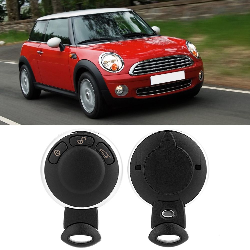 3-button remote control for Mini Cooper 2007 2008 2009 2010 2011 2012 2013 2014 KR55WK4, Replacement Part, Black Color