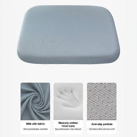 Replacement Memory Foam Seat Cushion with Strap, Slow Recovery, All Seasons, Non-Slip, Washable - Perfect Light Grey Large_tfrf