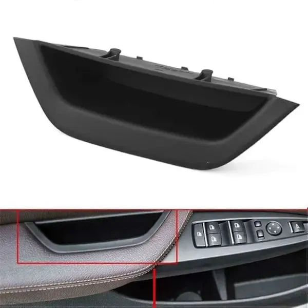Front Left Door Inner Handle Pull Trim 51417250307 Replacement for  F25 F26 X3 X4 2011-2017, Made of Abs, Black Color