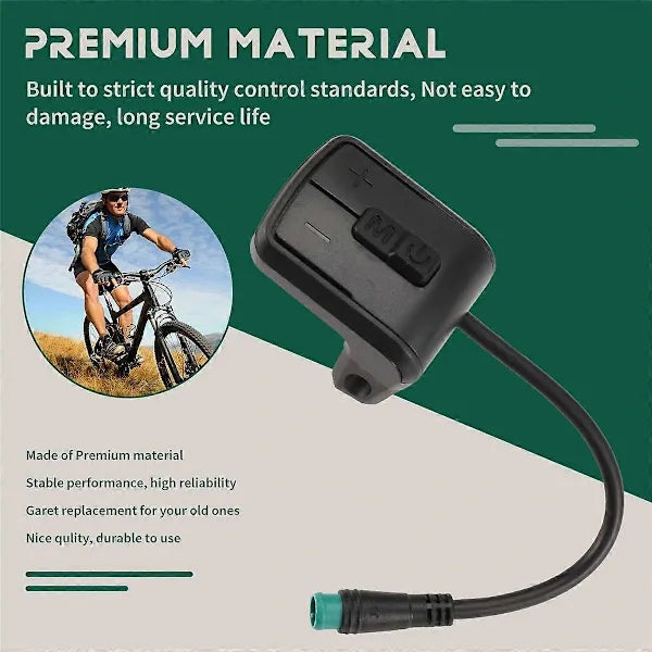 High Performance Compatible For Bafang Mid Motor 5Pin 860C LCD Color Display Power Switch, Made of Plastic, Clear Color