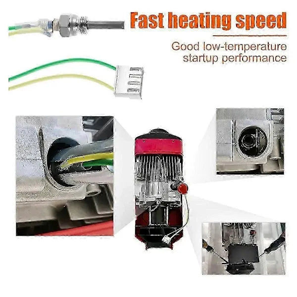 Durable High Quality 12V Glow Plug Repair Kit for 2KW 5KW 8KW Heater Efficient, Made of Steel, Red Color, Perfect Fit