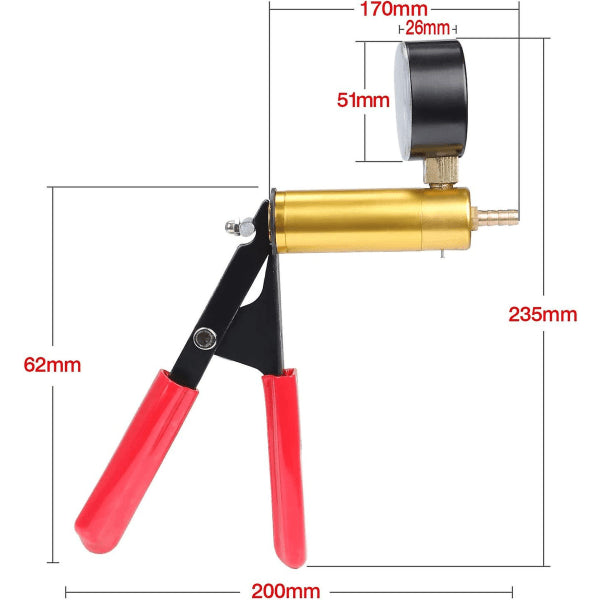 Practical High Performance Manual Vacuum Pump, Brake Fluid Bleeder Vacuum Tester, Vacuum Kit Car Repair Tool, Excellent Performance