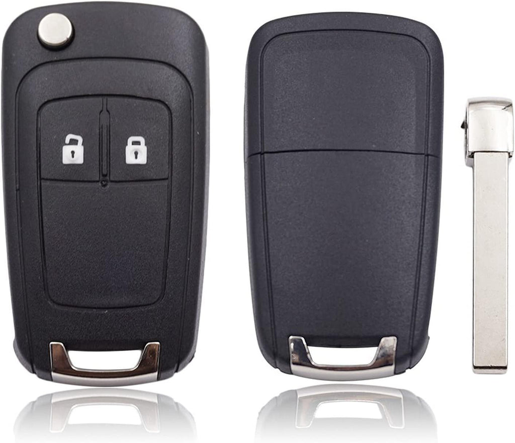 Buttons Remote Car Key Case Replacement Fob Compatible with Vauxhall Opel Astra Insignia Vectra Zafira Meriva Mokka Key Shell (With Blade)