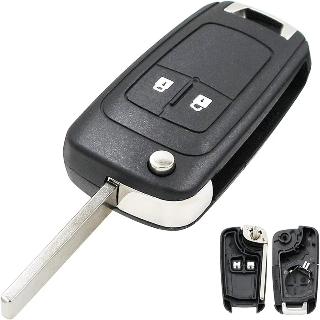 Buttons Remote Car Key Case Replacement Fob Compatible with Vauxhall Opel Astra Insignia Vectra Zafira Meriva Mokka Key Shell (With Blade)