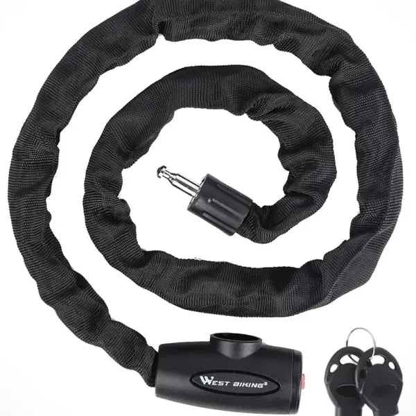 Durable High Quality Chain lock / Bicycle lock / Moped lock 1.2m with 2 keys, Replacement Part, Perfect Fit, Easy to Use