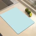 Dish Drying Mat, 12x16" High Absorbent & Soft Dish Drainer, Diatomite Drying Matt Kitchen Counter for Kitchen Countertops, Sinks, Draining Racks, Drying Mat Blue