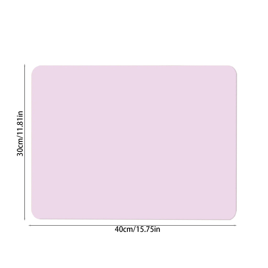 Dish Drying Mat, 12x16" High Absorbent & Soft Dish Drainer, Diatomite Drying Matt Kitchen Counter for Kitchen Countertops, Sinks, Draining Racks, Drying Mat Pink