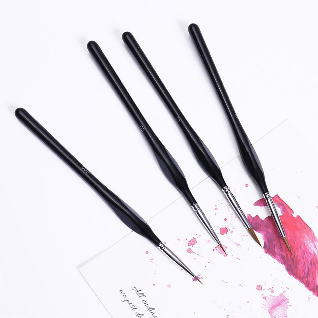 JWDX Brushes Clearance, Paint Brushes, Painting Pen, Art Tools, Brush Set, Round Tip Brushes Nylon Brushes Artist Wood Brushes for Oil Watercolor Face Nail Arts Miniature and Rock Painting Black