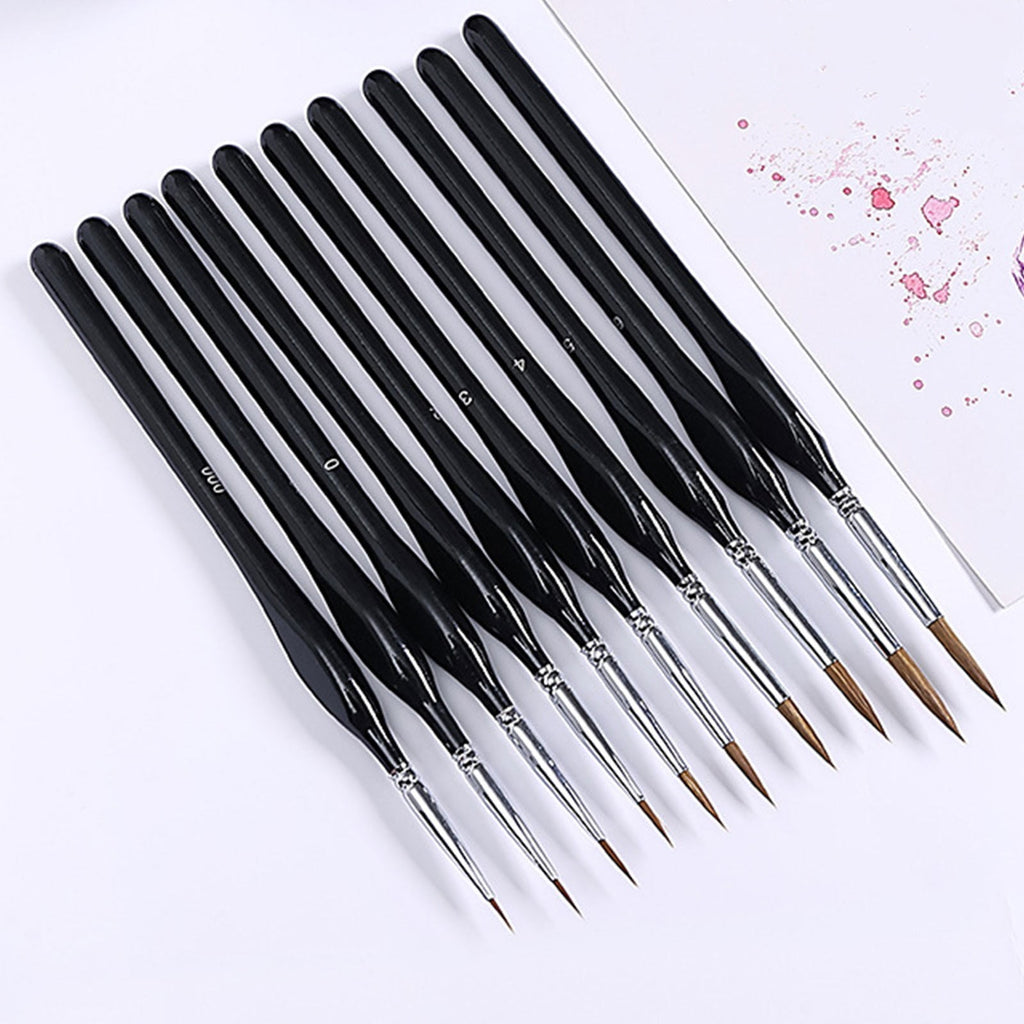 JWDX Brushes Clearance, Paint Brushes, Painting Pen, Art Tools, Brush Set, Round Tip Brushes Nylon Brushes Artist Wood Brushes for Oil Watercolor Face Nail Arts Miniature and Rock Painting Black