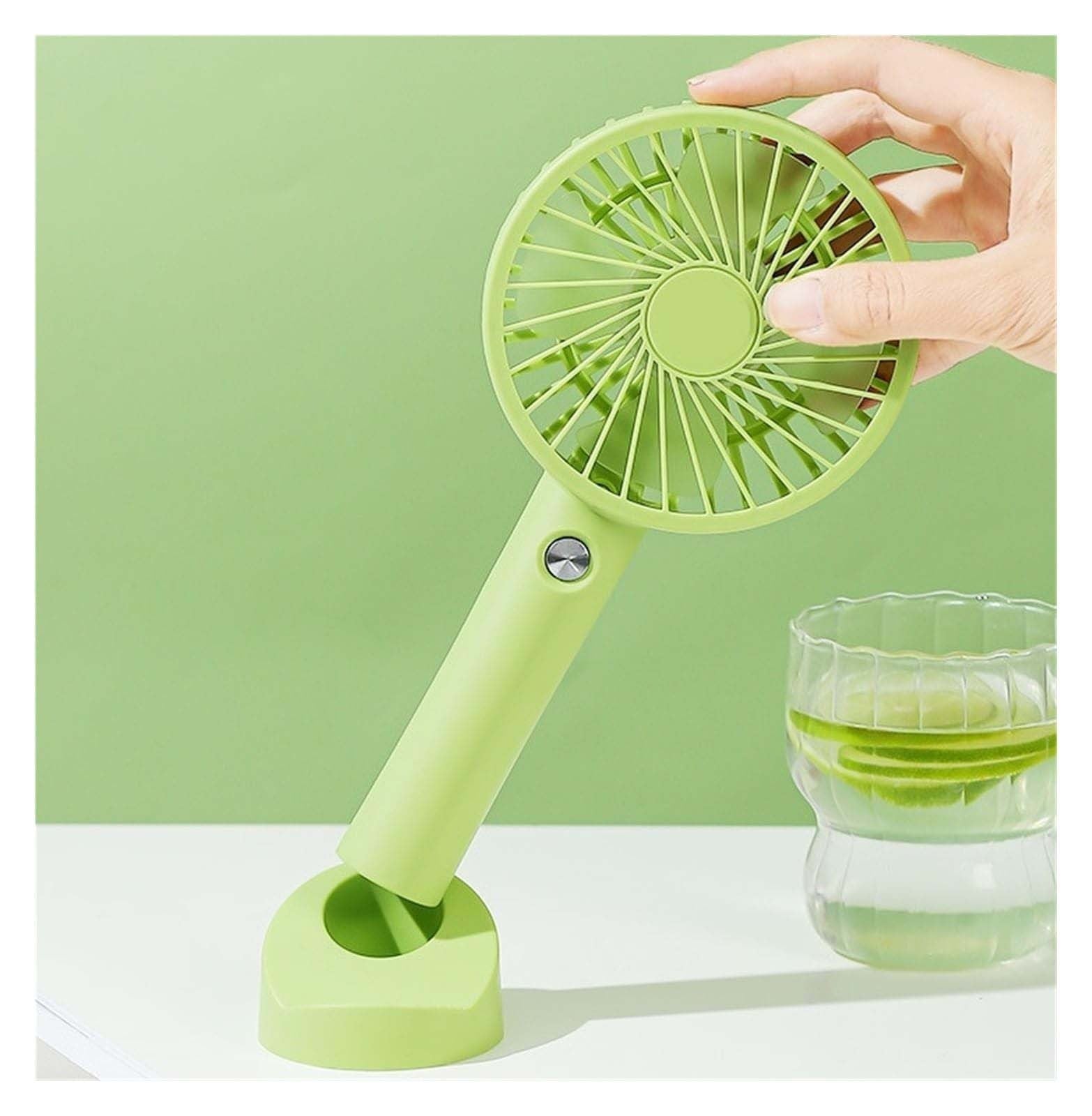 Mini Handheld Fan (White) Jwdx Portable Fan Powerful Handheld Fan Cute Design 3 Speed Personal Small Desk Fan with Base Lightweight Makeup Usb Rechargeable Fan for Stylish Travel Indoor Outdoo One Size A