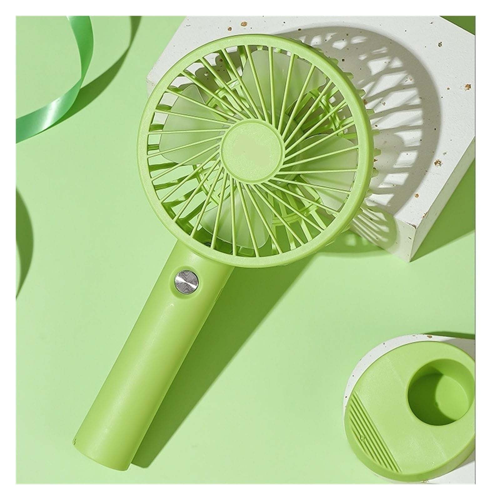 Mini Handheld Fan (White) Jwdx Portable Fan Powerful Handheld Fan Cute Design 3 Speed Personal Small Desk Fan with Base Lightweight Makeup Usb Rechargeable Fan for Stylish Travel Indoor Outdoo One Size Yellow