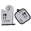 JWDX Oven Mitts Clearance! Oven Mitts and Pot Holders Sets, Heat Resistants Oven Mitts Soft Cotton Lining and Non-Slip Surface Safes for Baking, Cooking, Bbq, Include 1*Glove, 1*Insulation Pad B