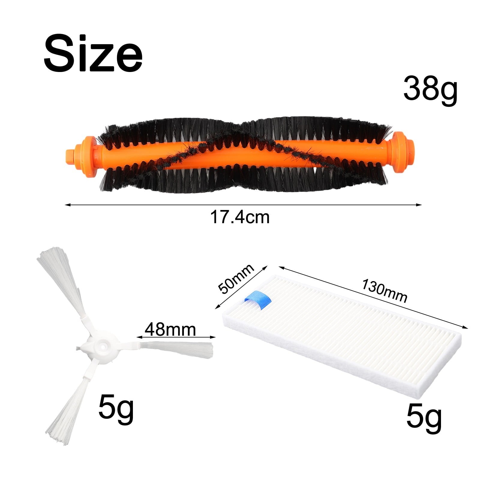 Rowenta X-Plorer 20 40 45 Series Vacuum Cleaner Side Brushes And Filter Kit Replacement For Rg687 Rr682 Rr687 Rr688 Main Brush Accessories