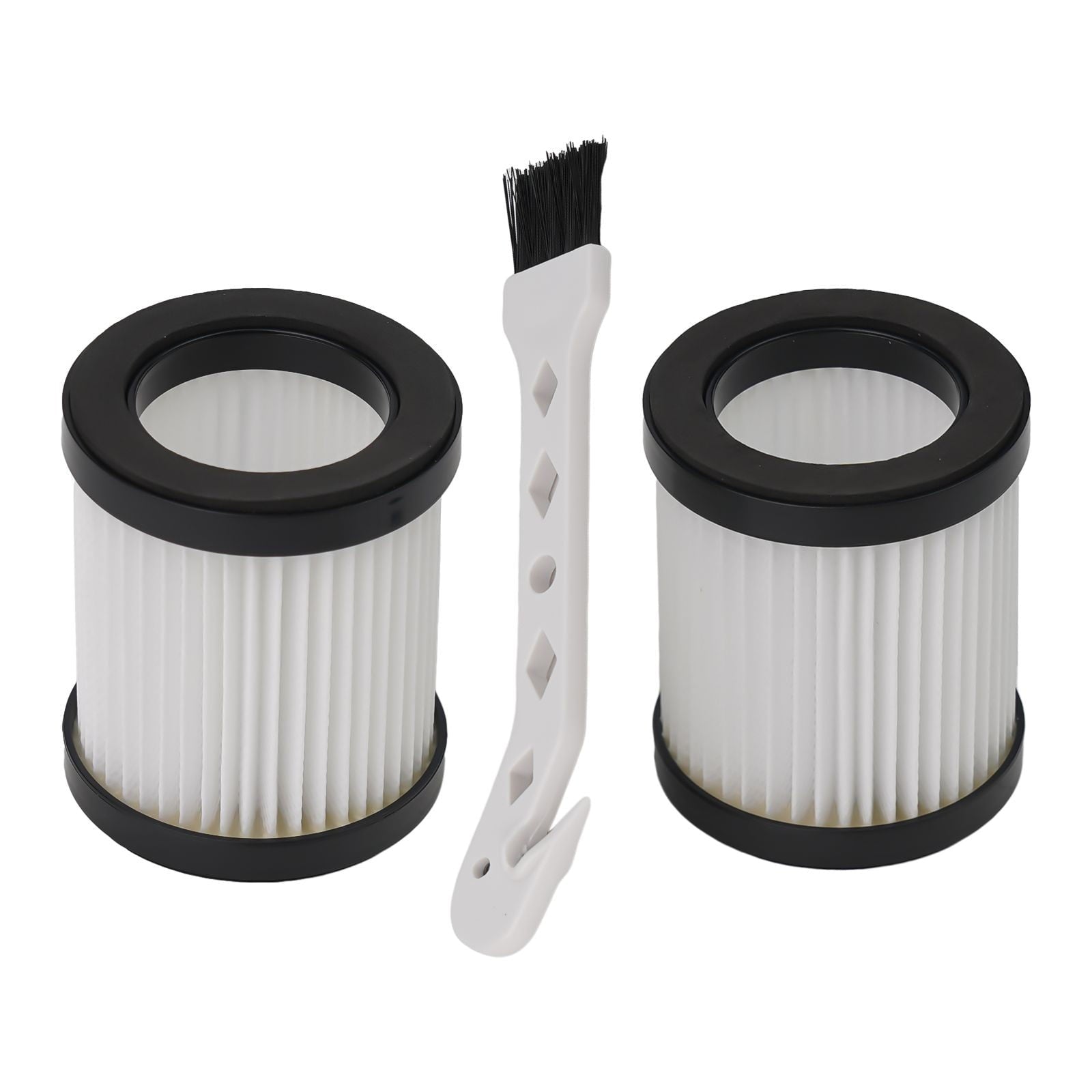 Xl-618A Cordless Vacuum Cleaner Replacement Filter Kit - 4 In 1 Handheld Vacuum Parts With 10Kpa Suction Power - 2 Filters & Cleaning Brush - White & Black