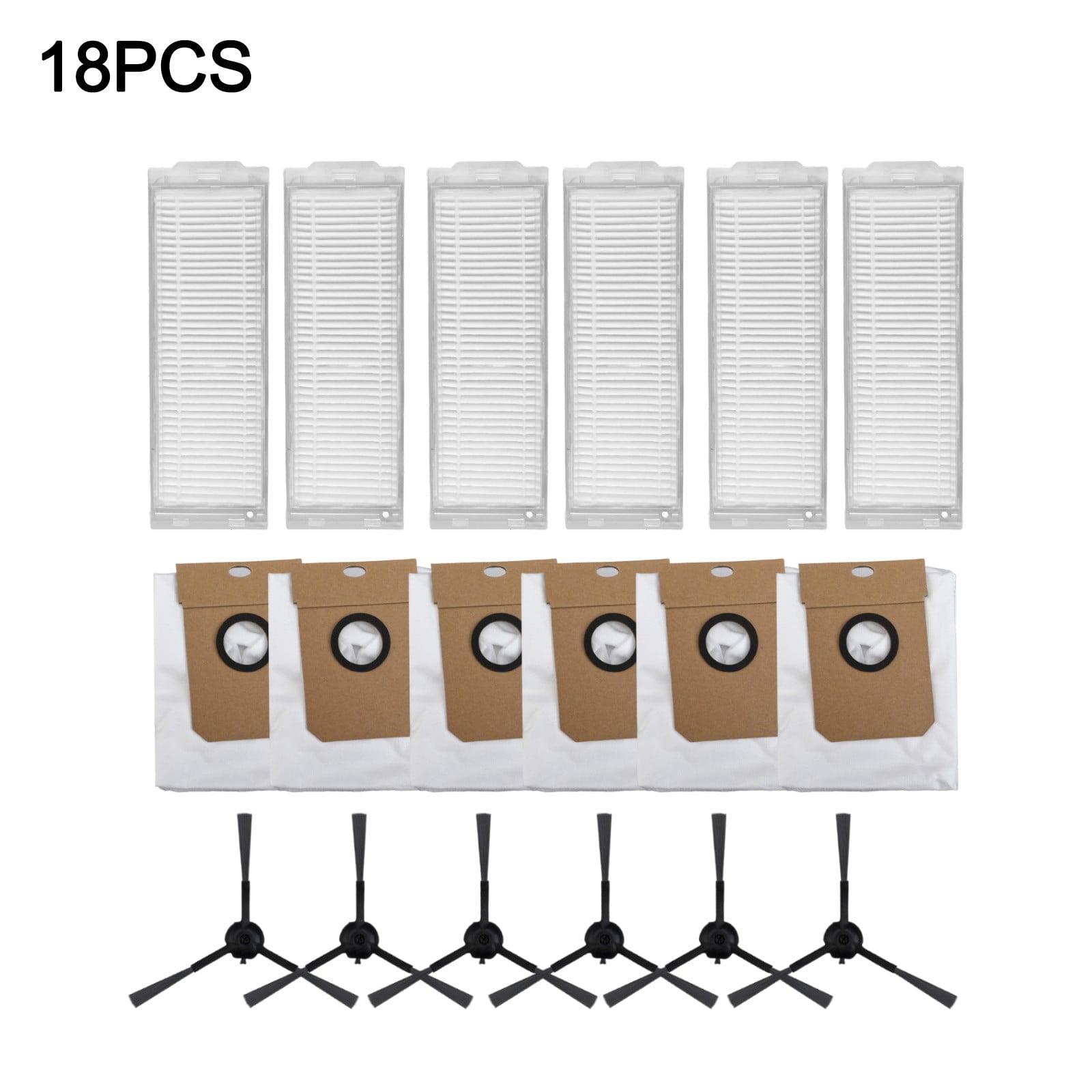 Cecotec Conga 13090 Spin Revol Home Vacuum Filter Dust Bag Side Brush Replacement Kit With 6 Filters 6 Bags 6 Brushes For Efficient Cleaning