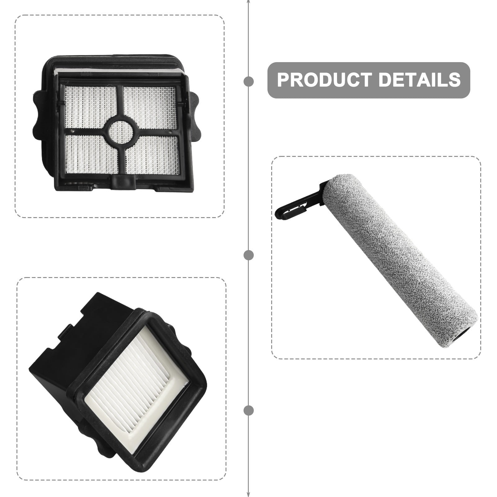Main Roller Brush & Filters Compatible with For Ultenic For AC1 For Elite Vacuum Cleaner Designed to Capture Dirt Effectively