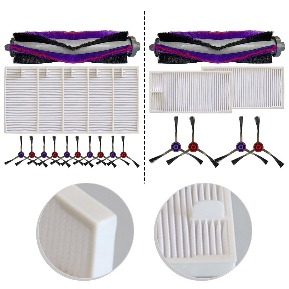 Main Roller Side Brush Filter Kit For M9 For Eureka E20 Plus For VCR S10 Plus Vacuum Replacement Accessories Long-lasting Tools B