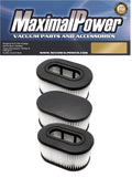 MaximalPower Replacement Filter Compatible for Hoover Foldaway, Widepath, Turbopower & Runabout Vacuum Cleaner 3 Pack