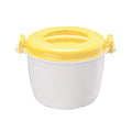 Microwave Rice Cooker, Microwavable Food Container, Convenient Cooker for Microwave, Plastic Micro Steamer Multifunctional Cookware for Rice, Pasta, Vegetables, Soups and More, 8.27x5.51 9.06" x 6.1" Yellow