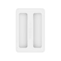 Silicone Toaster Cover 2 Slice Wide Slot,Reusable Heat Resistance Bread Machine Topper Cover,Dirt Proof Sandwich Accessories That Fit Most Toasters,Simple Design Easy to Clean & Wipe White