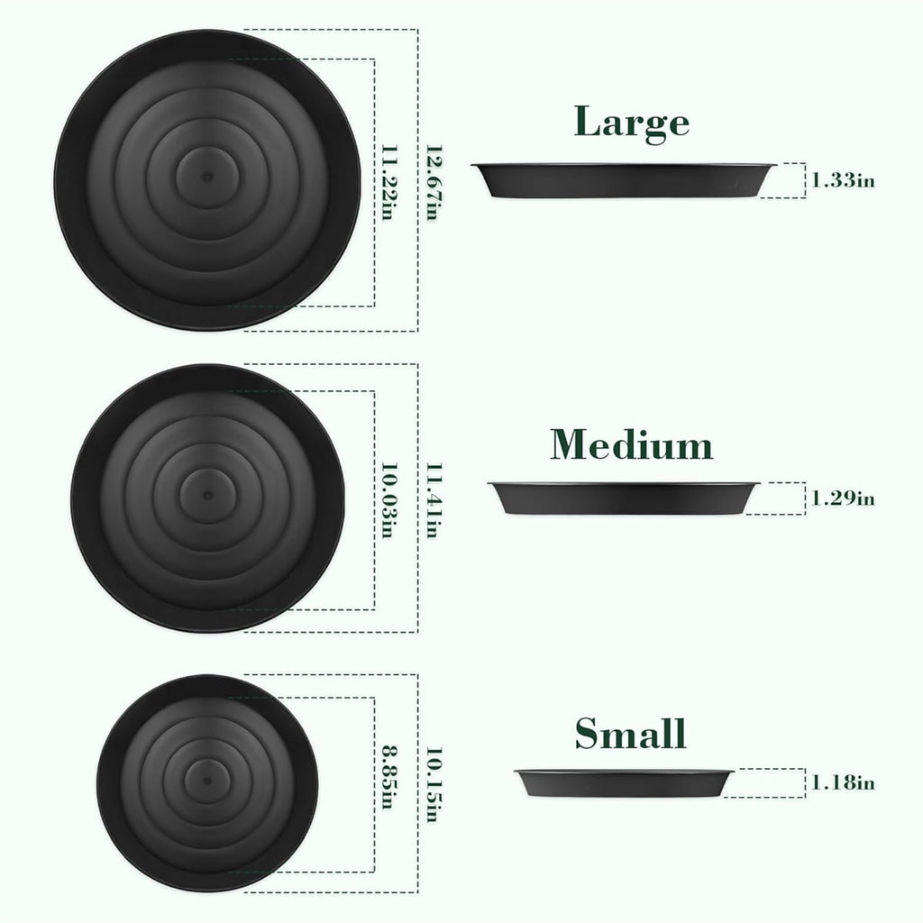Tutuviw 3 Size Round Stepping Stone Mold,Cement Molds for Concrete,Plastic Concrete Molds for Casting Garden Pavement Precast and Forms Walkway (10"/11.4"/12.6", Black)
